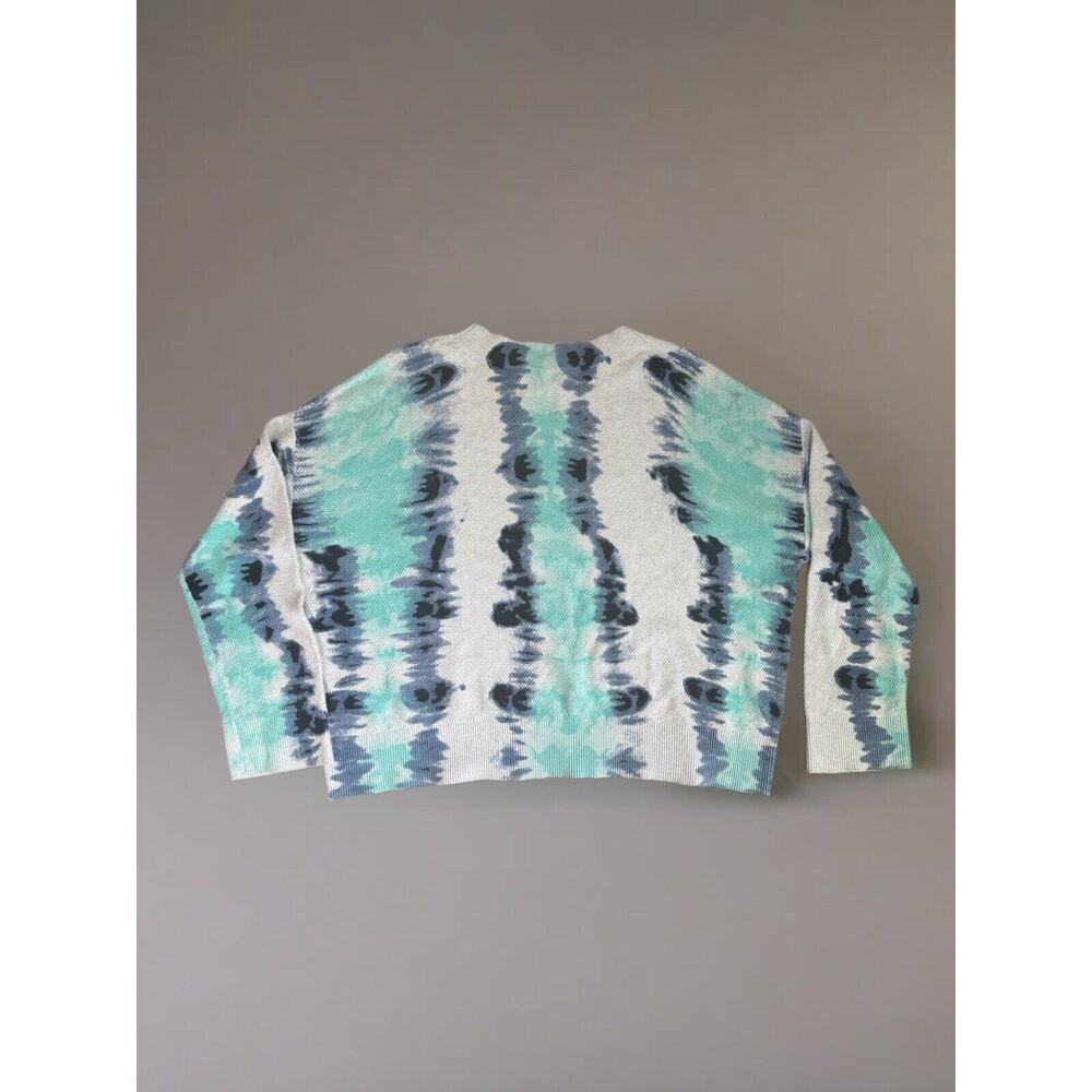 Lisa Todd Tie Die Long Sleeved Shirt Size Large Cropped Textured Lightweight